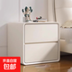 全實(shí)木床頭柜簡(jiǎn)約現代家用臥室床邊柜白色奶油風(fēng)小型儲物柜 米白色-進(jìn)口全松木 50*40*48
