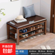 全實(shí)木鞋柜免安裝換鞋凳室內入戶(hù)門(mén)口可坐穿鞋凳多層鞋架可放長(cháng)靴 胡桃色2層【全實(shí)木免安裝】60CM