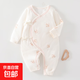 【秋冬連體衣】新生兒衣服嬰兒連體衣秋冬加厚夾棉初生寶寶蝴蝶衣 愛(ài)心小兔60g夾棉蝴蝶衣 52cm