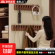 鋼琴鍵掛衣架實(shí)木墻上壁掛鉤臥室玄關(guān)入戶(hù)進(jìn)門(mén)后置物免打孔衣帽架 【甄選橡膠木-穩固不掉】胡桃色—10掛鉤 可免打孔也可打孔安裝