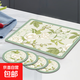 百優(yōu)格廚房餐具墊花卉廚房五件套防滑吸水速干放碗筷果盤(pán)餐具墊 春雨時(shí)光 瀝水墊*1+杯墊*4