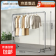 鍍鋅鋼管落地晾衣架戶(hù)外家用陽(yáng)臺掛衣服簡(jiǎn)易晾被晾衣單桿 【特粗25毫米】長(cháng)1.5米高1.5米