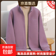 2025款中老年搖粒絨外套女春秋保暖抓絨衣媽媽裝衛衣立領(lǐng)開(kāi)衫夾克 紫色 2XL (建議105-120斤)