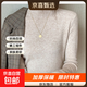 親膚針織打底衫女春秋冬新款軟糯修身長(cháng)袖內搭上衣純色毛衣女 燕麥色 M