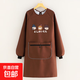圍裙女家用廚房長(cháng)袖時(shí)尚耐臟防水防油圍腰做飯餐飲罩衣工作服男款 罩衣-環(huán)保防水雙層拉鏈兜-三個(gè)丸子咖色