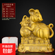 銅老鼠擺件吉祥物黃銅十二生肖鼠客廳玄關(guān)辦公室裝飾五鼠運財大號 12號生肖鼠【贈底座】