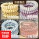 高品質(zhì)電話(huà)線(xiàn)發(fā)圈高彈力波點(diǎn)發(fā)繩夏天頭繩女發(fā)飾耐用無(wú)痕塑料薄荷 【16根裝】水果椰椰發(fā)圈（每色一套）