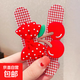 兒童卡通魔術(shù)貼發(fā)飾可愛(ài)寶寶短款發(fā)帖粘碎發(fā)神器小女孩劉海貼頭飾 紅色格櫻桃短發(fā)貼（兩件套）