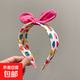 粉色蝴蝶結兒童發(fā)箍韓版甜美女童發(fā)卡寬邊寶寶壓發(fā)洗臉頭箍發(fā)飾 玫紅色蝴蝶結草莓寬邊發(fā)箍