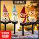 太陽(yáng)能圣誕節燈戶(hù)外防水庭院花園陽(yáng)臺裝飾氛圍燈雪人星星燈草坪燈 粉色雪人 太陽(yáng)能地插雪人