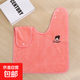 兒童洗漱圍巾洗臉?lè )罎裆衿骺谒砑哟蠹訉拠抵型瘜殞毻履虈?洗漱不濕衣【粉色款】40*50厘米