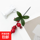 仿真果實(shí)小石榴果枝配件年宵家居裝飾紅果插花配材福桶擺件泡沫 紅色 1支
