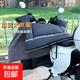 【加大加厚】電動(dòng)車(chē)擋風(fēng)被冬季加厚加絨電瓶車(chē)踏板摩托車(chē)擋雨罩 加絨款【黑色】大側翼