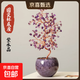 天然水晶發(fā)財樹(shù)擺件工位搖錢(qián)樹(shù)消磁石碎石桌面裝飾擺臺開(kāi)業(yè)喬遷禮 紫水晶款