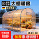 溫室大棚支架暖棚防雨防凍家用庭院保溫棚植物花棚暖房戶(hù)外陽(yáng)光房 加厚泰坦鋼管+三代藍色無(wú)滴膜 【2米寬-2米長(cháng)-2米高】