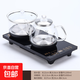 全自動(dòng)茶臺燒茶壺一體底部上水茶壺煮茶器電熱茶爐嵌入式家用保溫 無(wú)塵上水玻璃黑20x37