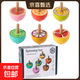6個(gè)木質(zhì)小手動(dòng)旋轉陀螺彩色幼兒園積木木頭玩具兒童益智3-4歲以上 彩色水果款陀螺游戲