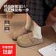 新款內增高5CM松果勃肯鞋女2026秋冬季復古厚底一腳蹬外穿包頭拖 卡其色 37