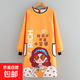圍裙廚房長(cháng)袖卡通家用防水防油新款時(shí)尚做飯罩衣圍腰工作服上班 小富婆罩衣【黃色】可擦手 防水防油【80-150斤】