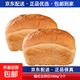 俄羅斯風(fēng)味大列巴面包西式糕點(diǎn)心無(wú)蔗糖白麥黑麥全麥俄式列巴食品 俄式白列巴500g*2個(gè)