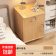 床頭柜帶鎖簡(jiǎn)約現代家用臥室床邊出租屋木質(zhì)收納移動(dòng)儲物置物柜子 【送貨上門(mén)】田園橡木色37*34*58cm