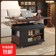 沙發(fā)邊幾可移動(dòng)茶幾小戶(hù)型客廳邊柜多功能茶桌升降折疊實(shí)木角幾 胡桃+黑 帶升降：700*400*546