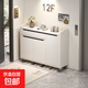 入戶(hù)鞋柜家用門(mén)口玄關(guān)柜2025新款大容量走廊樓道靠墻一體收納鞋架 【高品質(zhì)密度板】白云白色+靜謐黑90*32*100cm 【京東物流】-送貨上門(mén)