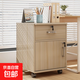 文件柜家用辦公室帶鎖抽屜式收納柜桌下儲物矮柜帶輪移動(dòng)小柜子 【送貨上門(mén)】新楓櫻木37*34*58cm