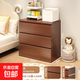斗柜客廳靠墻邊臥室置物柜復古客廳靠墻儲物邊柜五斗柜床尾收納柜 【三斗】郁金檀木色60*41*69CM