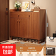 鞋柜家用門(mén)口新款2025爆款室內入戶(hù)收納儲物柜玄關(guān)柜一體鞋架家具 品質(zhì)實(shí)木板芯【深32CM】胡桃色90CM