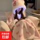 HelloKitty斗篷睡袍睡衣女秋冬新款珊瑚絨加絨加厚連帽家居服套裝 凱蒂貓斗篷 M 100-120斤