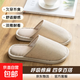 棉拖鞋女居家居室內春秋家用月子保暖防滑厚底男士拖鞋棉拖四季 米色 38-39【平時(shí)適合37-38】