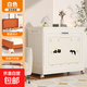 衣服收納箱大容量特大號翻蓋可折疊臥室超厚巨無(wú)霸免安裝整理箱 218L前開(kāi)門(mén)巨無(wú)霸皓月白