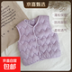 寶寶羽絨棉馬甲2025男女款背心嬰兒加厚坎肩保暖小童秋冬兒童內外 紫色 100 （偏小一碼）