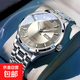 新款商務(wù)高顏值男士腕表氣質(zhì)雙日歷防水夜光全自動(dòng)手表送女友 真釘男白帶灰面