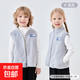 兒童春秋外套馬夾立領(lǐng)男女小童搖粒絨背心保暖坎肩立領(lǐng)女大童馬甲 灰色 120