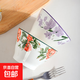 年貨家用吃飯碗高顏值面碗餐具陶瓷新款泡面碗盤(pán)子湯碗碗碟面碗 【繽紛斗笠】5英寸碗2只