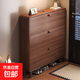 實(shí)木芯超薄翻斗鞋柜家用門(mén)口2025新款大容量玄關(guān)小窄簡(jiǎn)易防塵鞋架 圓拉手【15實(shí)木生態(tài)板】80*17cm
