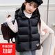 秋冬新品兒童黑金羽絨服馬甲新國標90絨加厚連帽背心時(shí)尚保暖坎肩 黑色 160 【清潔度600+】新國標90鴨絨