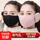2025冬季防寒護耳保暖口罩搖粒絨防風(fēng)防寒抗凍戶(hù)外透氣騎行面罩女 二合一護耳防風(fēng)保暖口罩-黑色