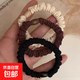 韓國高彈力百搭黑色高彈發(fā)圈個(gè)性大腸圈扎頭發(fā)馬尾發(fā)繩少女橡皮筋 3條裝【顏色隨機】