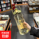 2L塑料水杯超大容量成人吸管杯子男女便攜運動(dòng)水壺戶(hù)外健身房工地 軍綠色2000ml