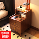 床頭柜家用臥室儲物柜中古風(fēng)2025新款床邊柜小型床頭置物柜小柜子 【AAA家裝級實(shí)木生態(tài)板】40cm胡桃木色-加高款
