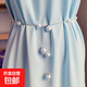 珍珠細(xì)腰鏈女簡約百搭裝飾連衣裙配裙子時尚修身束腰春夏季細(xì)腰帶 主圖款銀色
