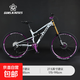 【新款鋁合金油碟剎】速降山地車(chē)藍圖變速軟尾氣壓油剎減震自行車(chē) 銀色-雙肩氣壓-油碟款-10速 27.5寸【鋁合金】