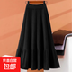 2025秋冬款針織半身裙女小個(gè)子中長(cháng)款高腰顯瘦遮胯顯瘦百褶a字裙 1363【遮胯顯瘦A字裙】松緊腰#黑色針織 L (推薦110-125斤)