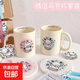 彩色繽紛超萌小狗馬克杯子ins高顏值咖啡杯卡通陶瓷杯可愛(ài)情侶 藍色-繽紛帕恰狗馬克杯【單杯】1只裝