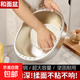 不銹鋼加厚和面盆加深廚房活面揉面盆家用洗菜發(fā)面湯盆打蛋盆 爆款：雙柄【特深加厚】34*25*11cm