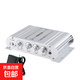 小型功放機高音質(zhì)2.1聲道12V功放機小型車(chē)載重低音迷你功放大功率功放機音響低音炮家用大功率 銀色單機+3A電源