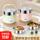 304不銹鋼燜燒杯寬口大口徑保溫飯桶保溫飯盒24小時(shí)保溫上班族女 真空【綠色】1.2L+折疊勺+保溫包